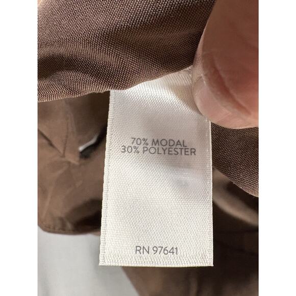 J. Jill Modal Wide Leg Cropped Pants Women’s XL Brown Blend Office Casual - Picture 9 of 11